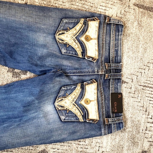 Grace Jeans Boot Cut Embellished Size 11/29 - Picture 7 of 8